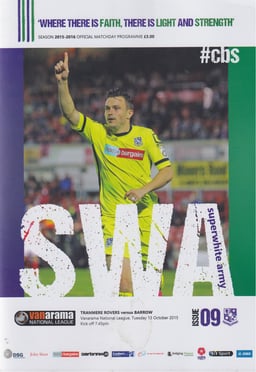 Tranmere Rovers v Barrow Match Programme 2015-10-13